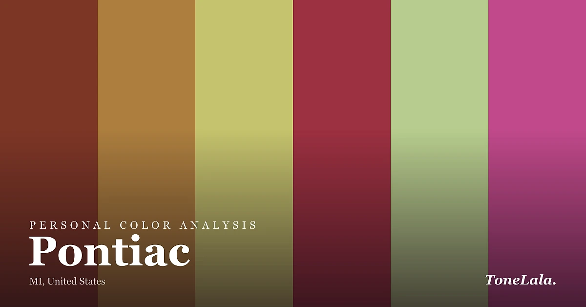 Personal color analysis in Pontiac — the Pontiac color palette by ToneLala