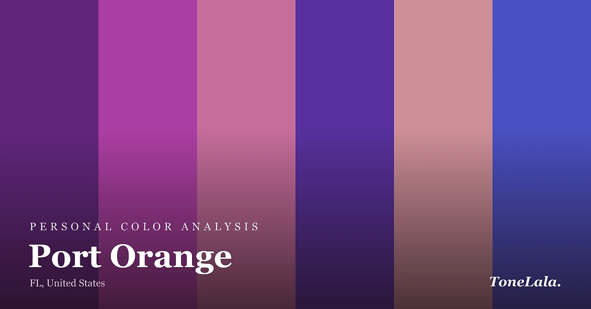 Personal color analysis in Port Orange — the Port Orange color palette by ToneLala