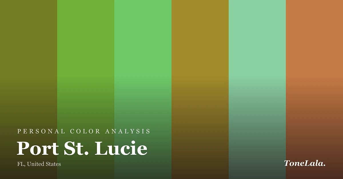 Personal color analysis in Port St. Lucie — the Port St. Lucie color palette by ToneLala