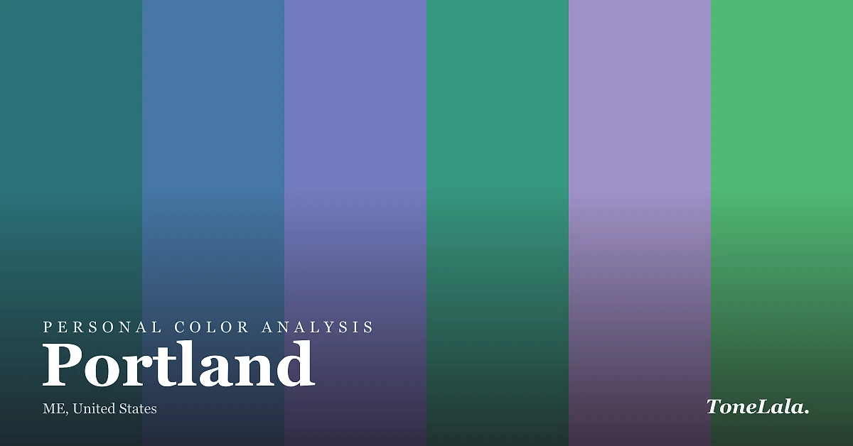 Personal color analysis in Portland — the Portland color palette by ToneLala