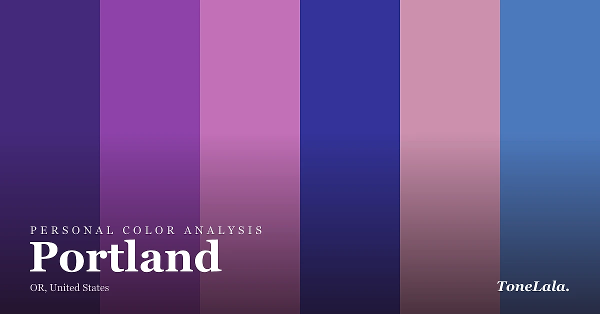 Personal color analysis in Portland — the Portland color palette by ToneLala