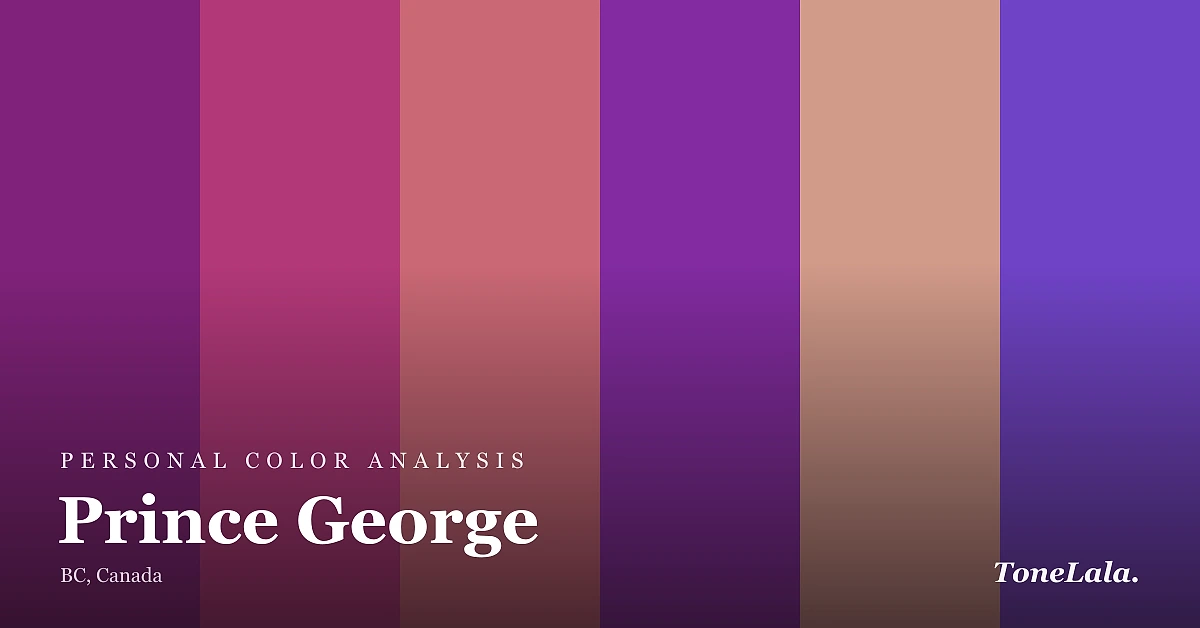 Personal color analysis in Prince George, the Prince George color palette by ToneLala