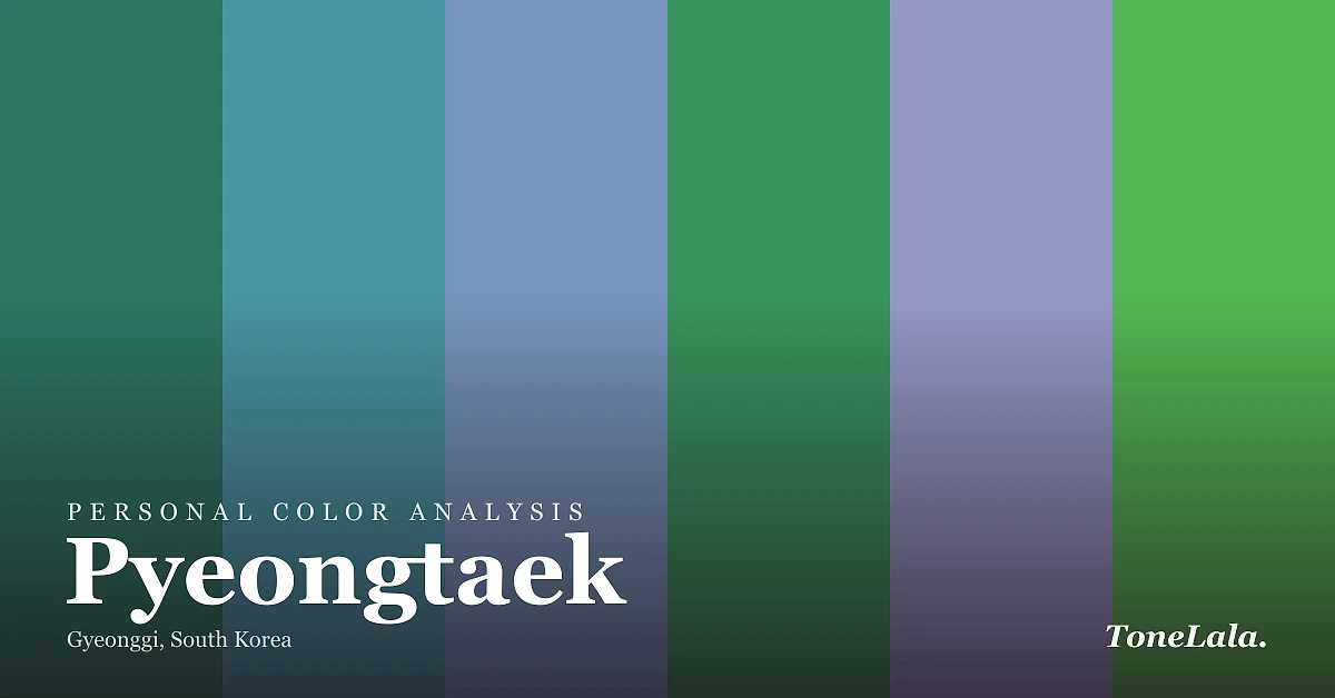 Personal color analysis in Pyeongtaek — the Pyeongtaek color palette by ToneLala