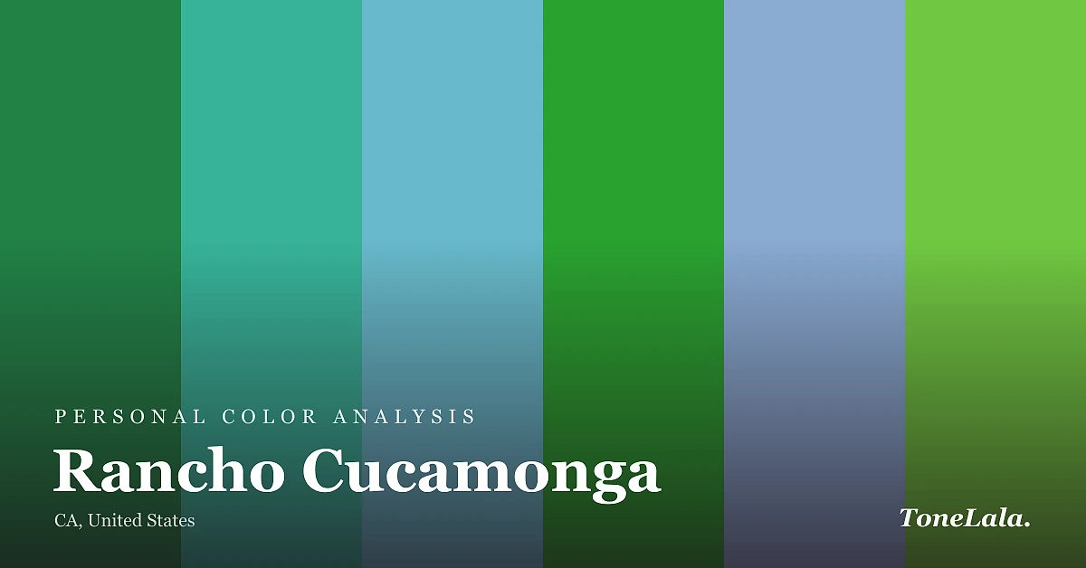 Personal color analysis in Rancho Cucamonga — the Rancho Cucamonga color palette by ToneLala