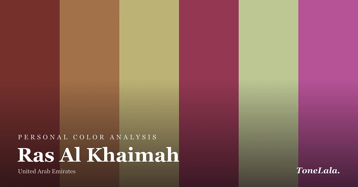 Personal color analysis in Ras Al Khaimah — the Ras Al Khaimah color palette by ToneLala