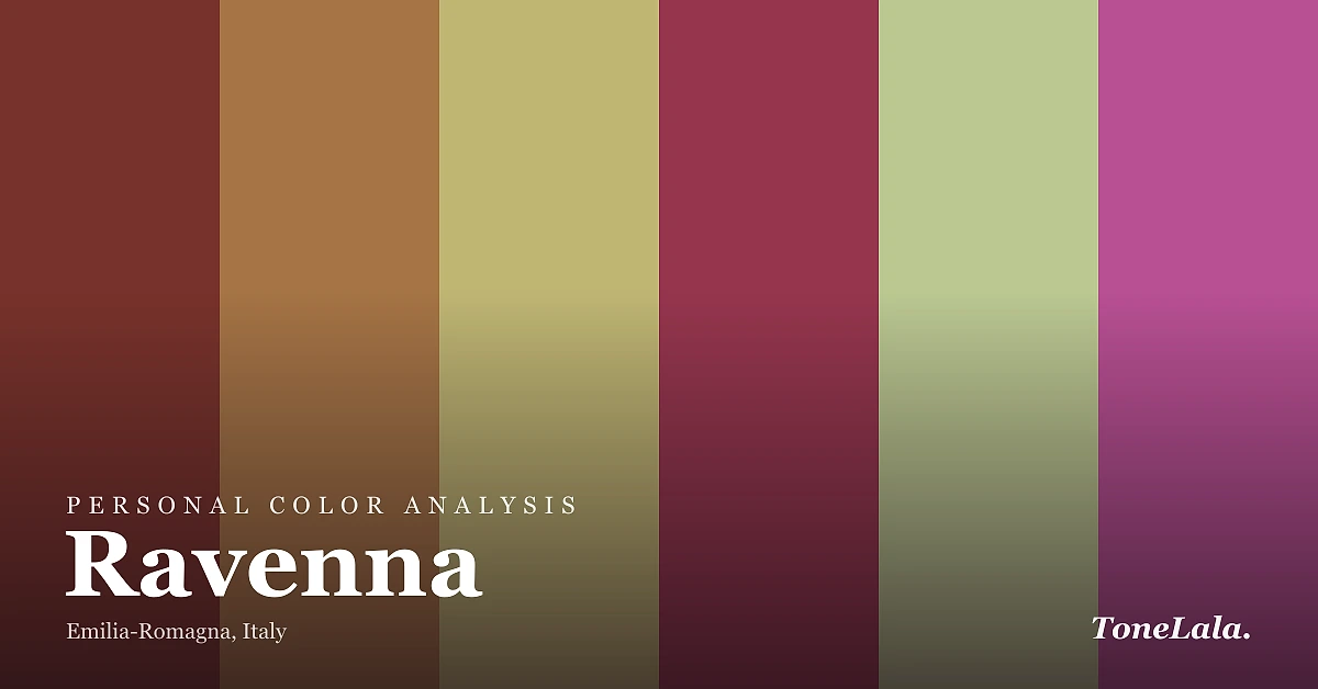 Personal color analysis in Ravenna — the Ravenna color palette by ToneLala