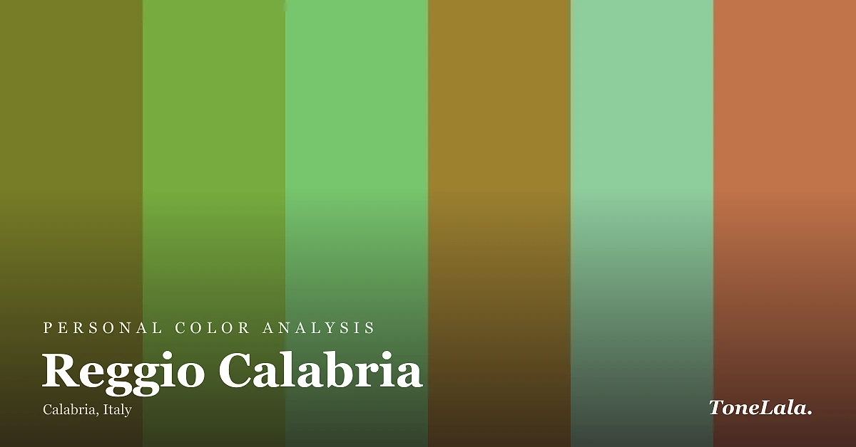 Personal color analysis in Reggio Calabria — the Reggio Calabria color palette by ToneLala