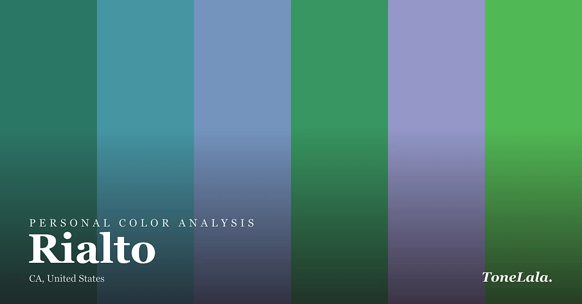 Personal color analysis in Rialto — the Rialto color palette by ToneLala