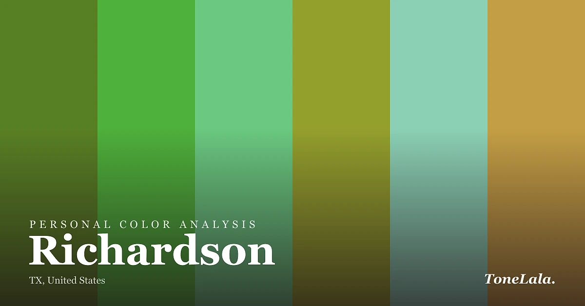Personal color analysis in Richardson — the Richardson color palette by ToneLala