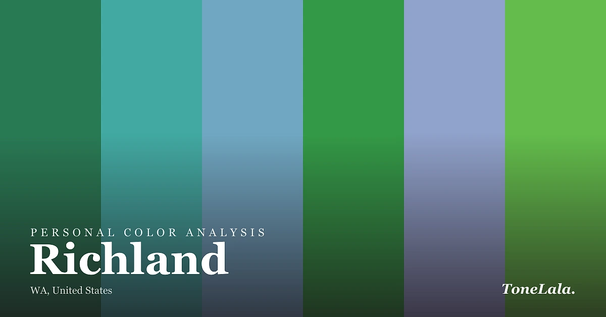 Personal color analysis in Richland — the Richland color palette by ToneLala