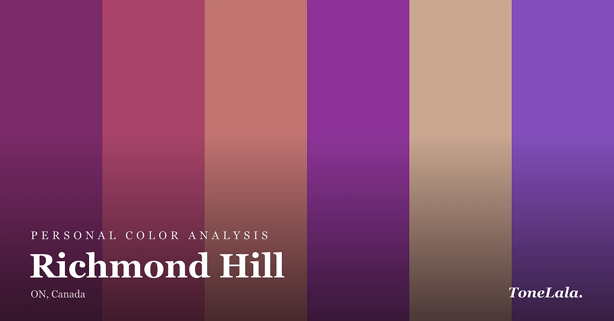 Personal color analysis in Richmond Hill — the Richmond Hill color palette by ToneLala