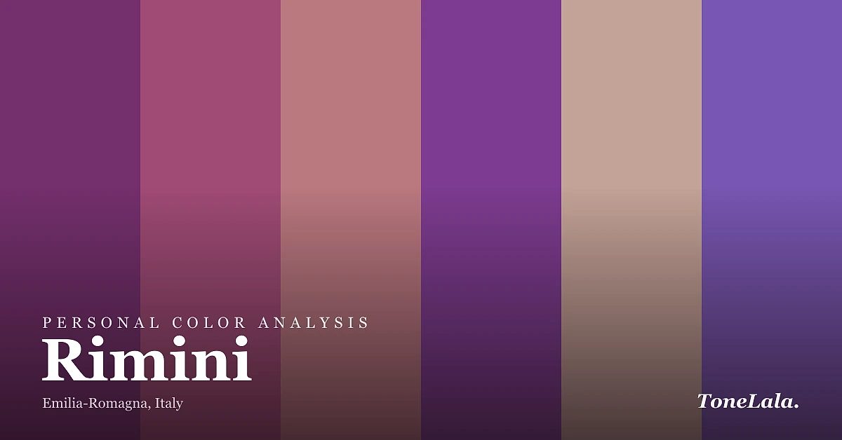 Personal color analysis in Rimini — the Rimini color palette by ToneLala