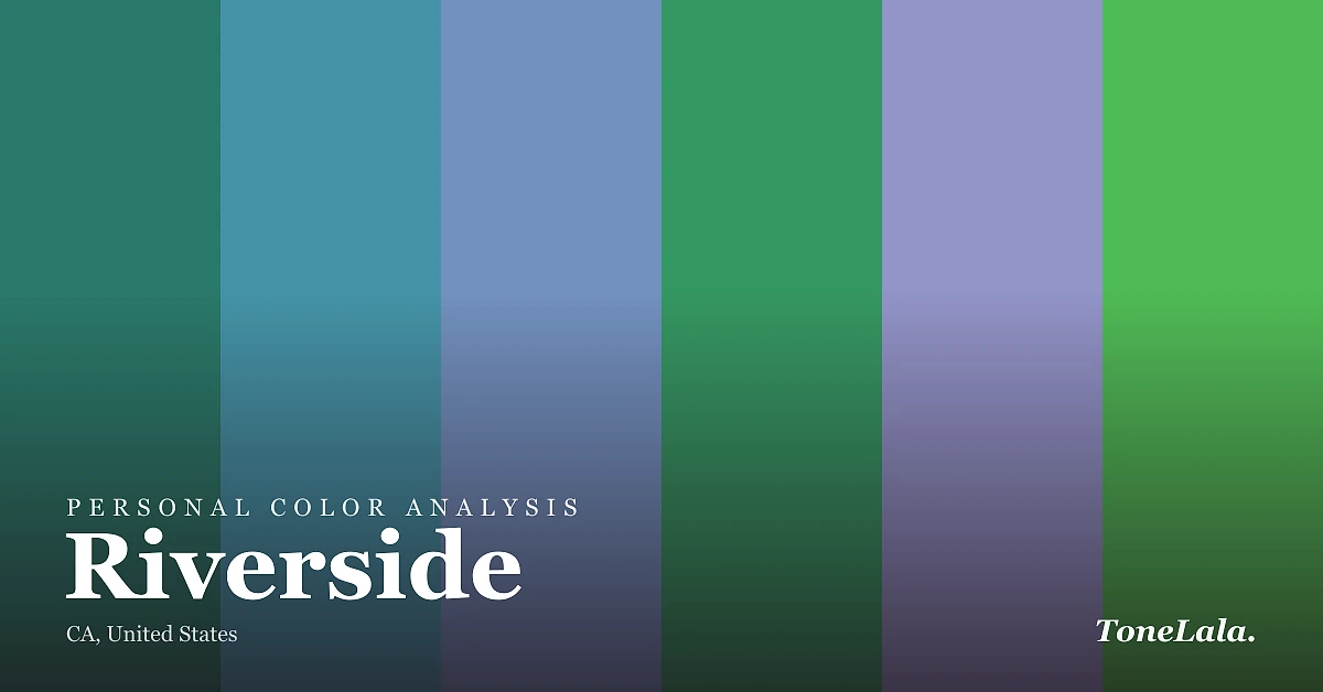 Personal color analysis in Riverside — the Riverside color palette by ToneLala