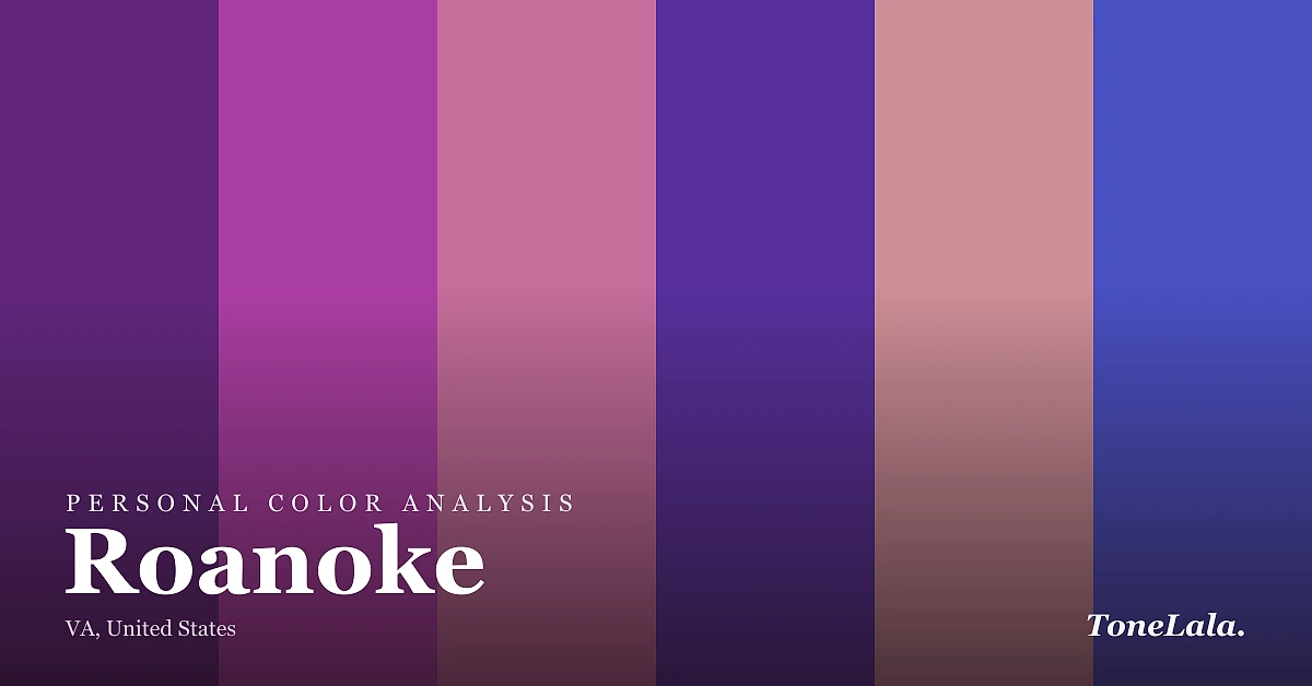 Personal color analysis in Roanoke — the Roanoke color palette by ToneLala