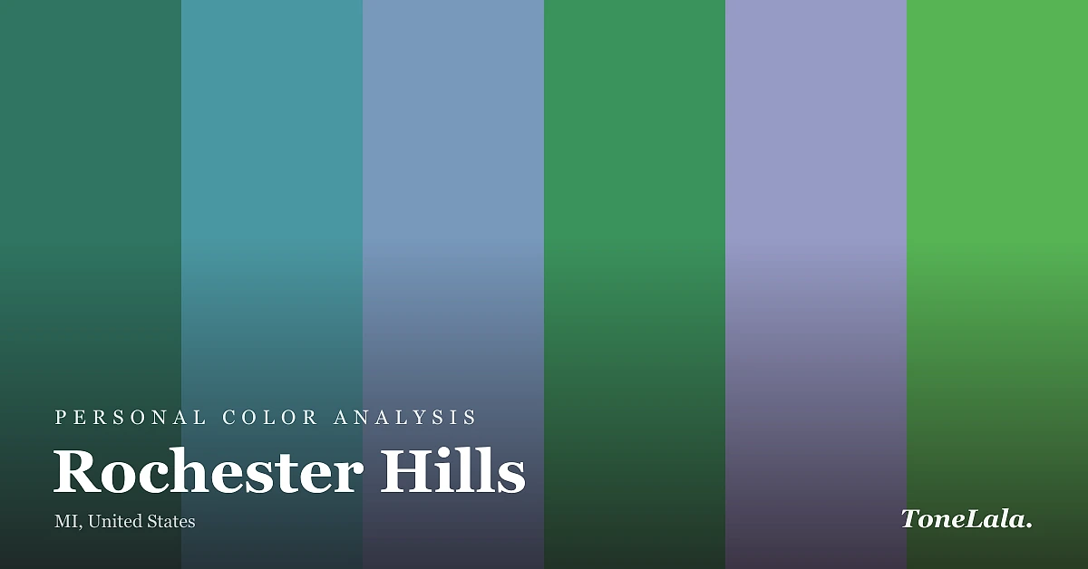 Personal color analysis in Rochester Hills — the Rochester Hills color palette by ToneLala