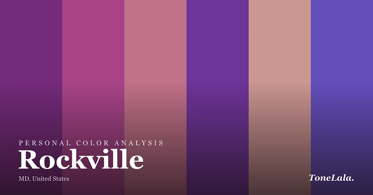 Personal color analysis in Rockville — the Rockville color palette by ToneLala