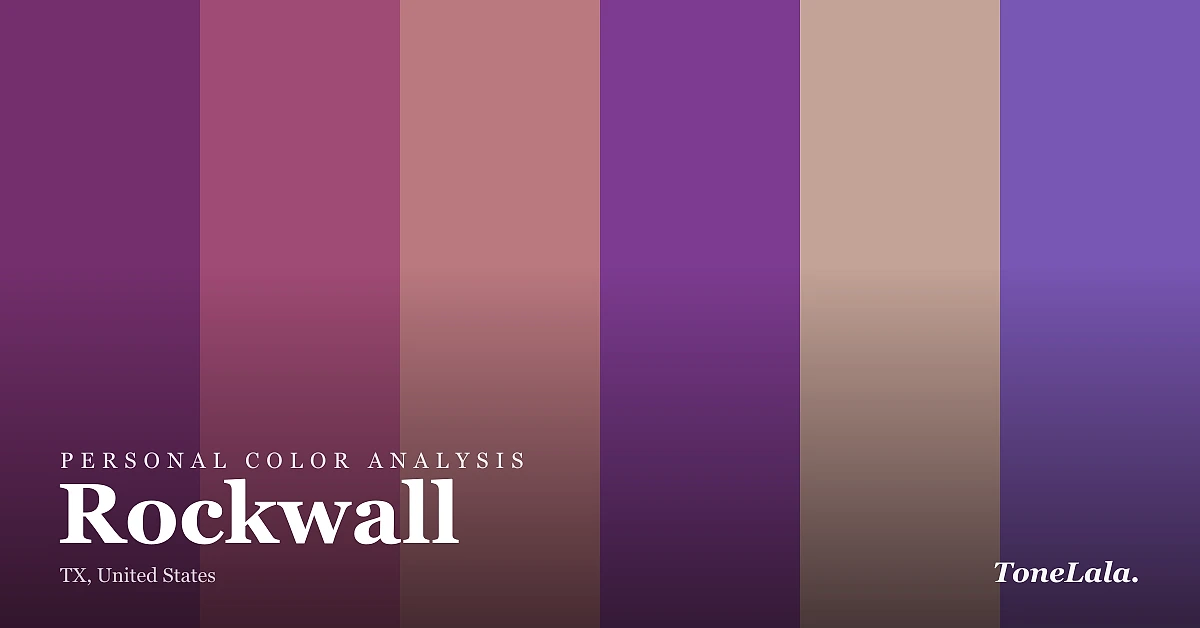 Personal color analysis in Rockwall — the Rockwall color palette by ToneLala