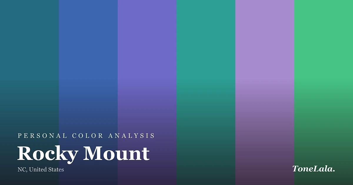 Personal color analysis in Rocky Mount — the Rocky Mount color palette by ToneLala