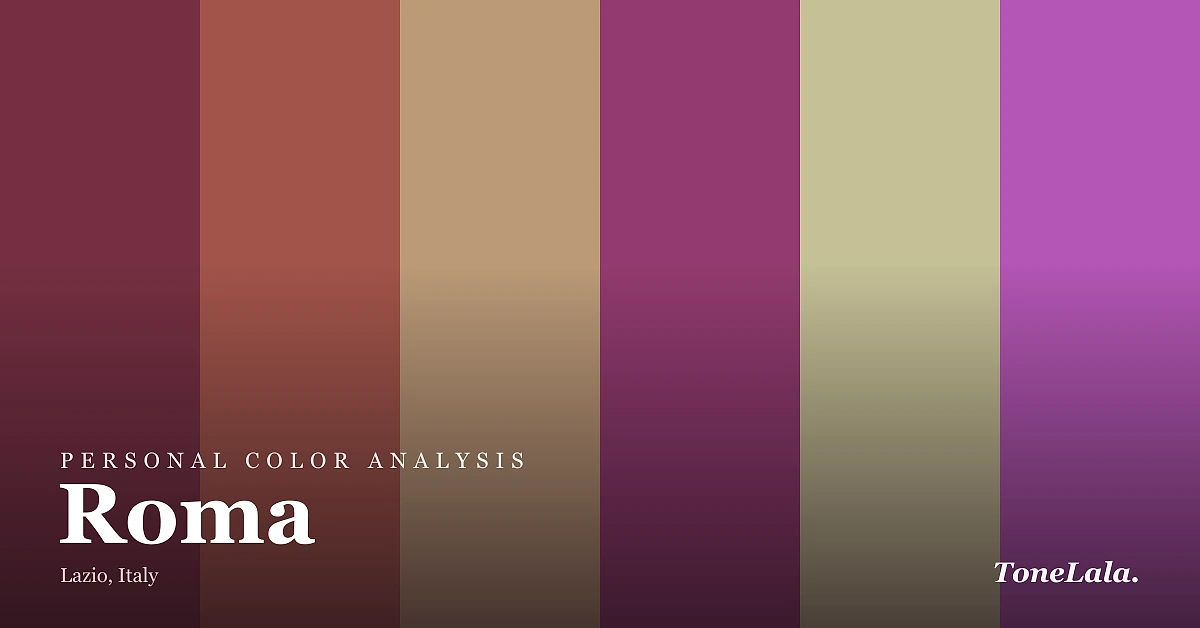 Personal color analysis in Roma — the Roma color palette by ToneLala