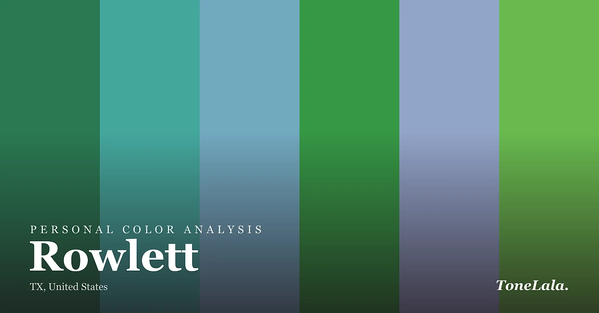 Personal color analysis in Rowlett — the Rowlett color palette by ToneLala
