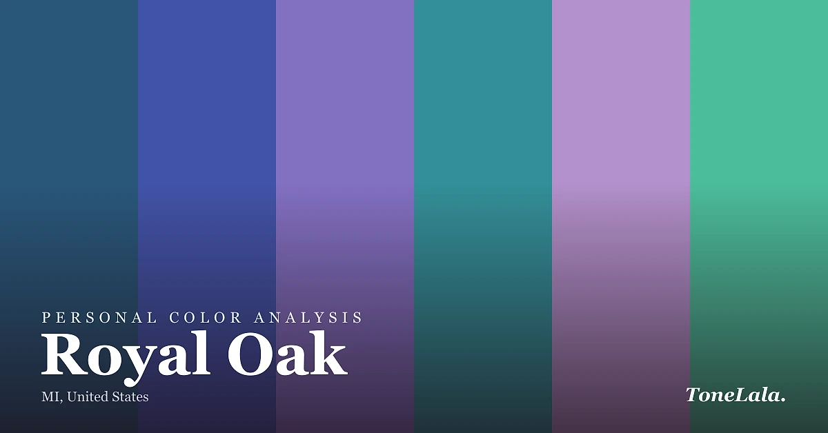 Personal color analysis in Royal Oak — the Royal Oak color palette by ToneLala
