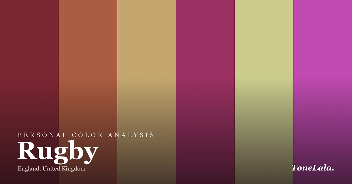 Personal color analysis in Rugby — the Rugby color palette by ToneLala