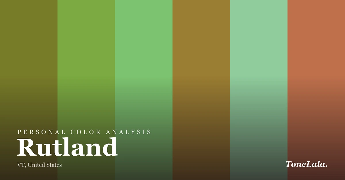 Personal color analysis in Rutland — the Rutland color palette by ToneLala