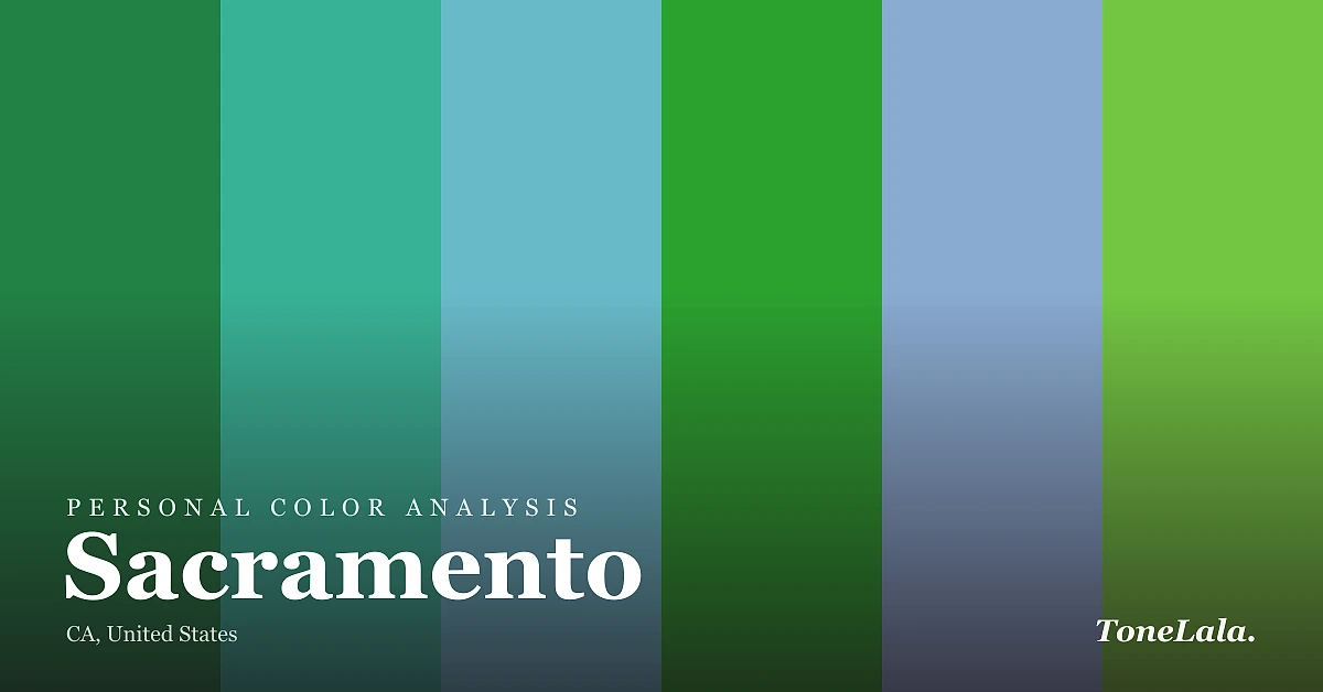 Personal color analysis in Sacramento — the Sacramento color palette by ToneLala