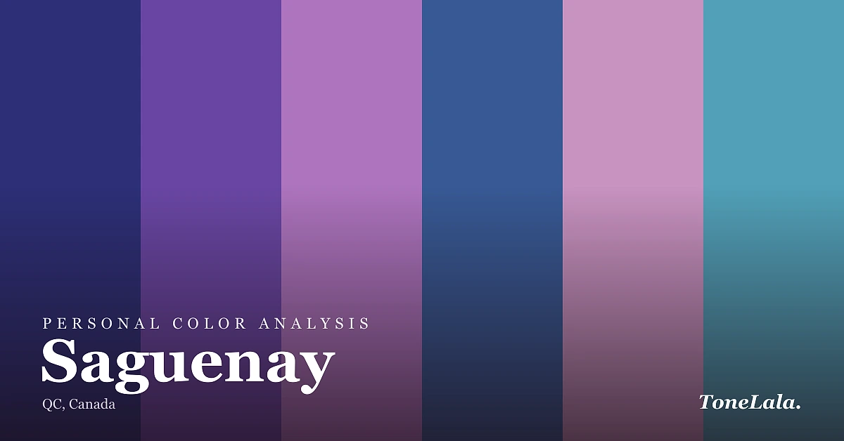 Personal color analysis in Saguenay — the Saguenay color palette by ToneLala