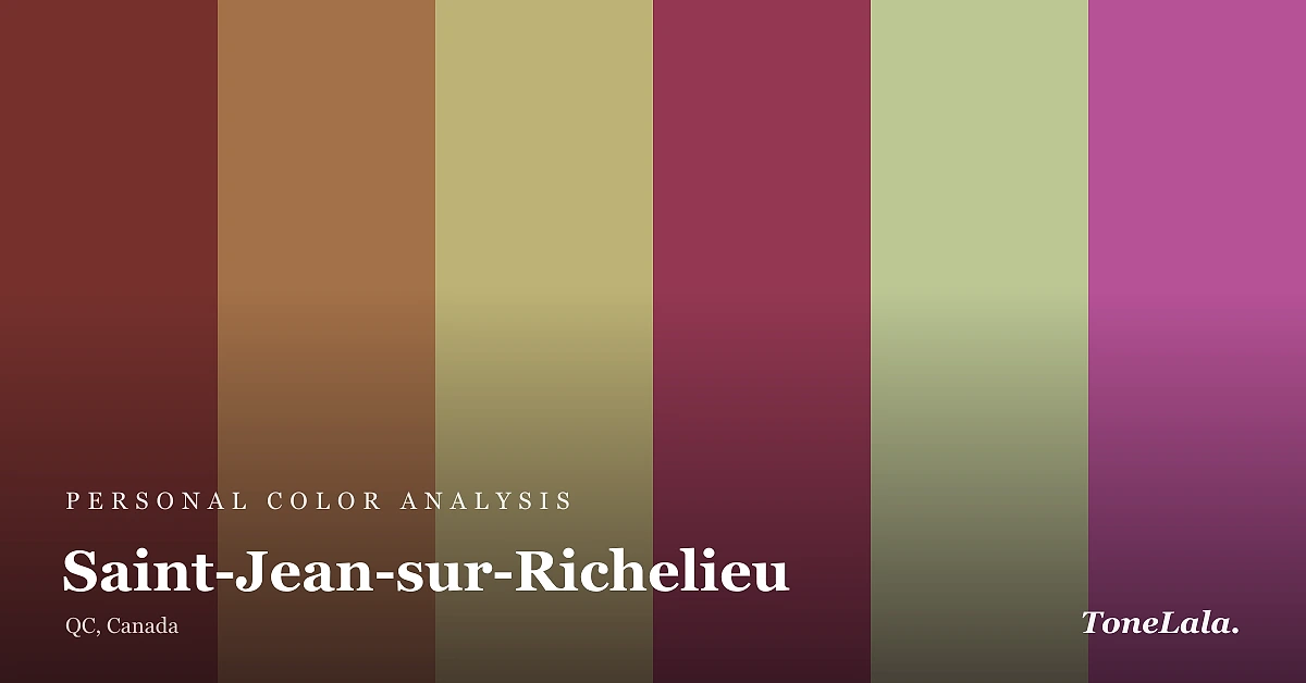 Personal color analysis in Saint-Jean-sur-Richelieu — the Saint-Jean-sur-Richelieu color palette by ToneLala