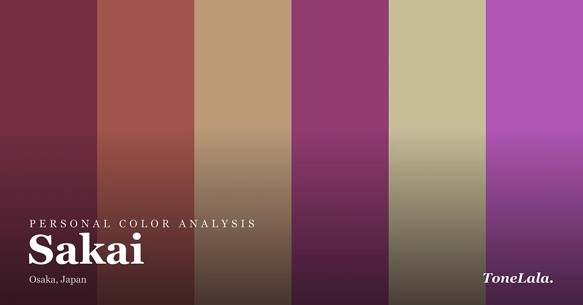 Personal color analysis in Sakai — the Sakai color palette by ToneLala