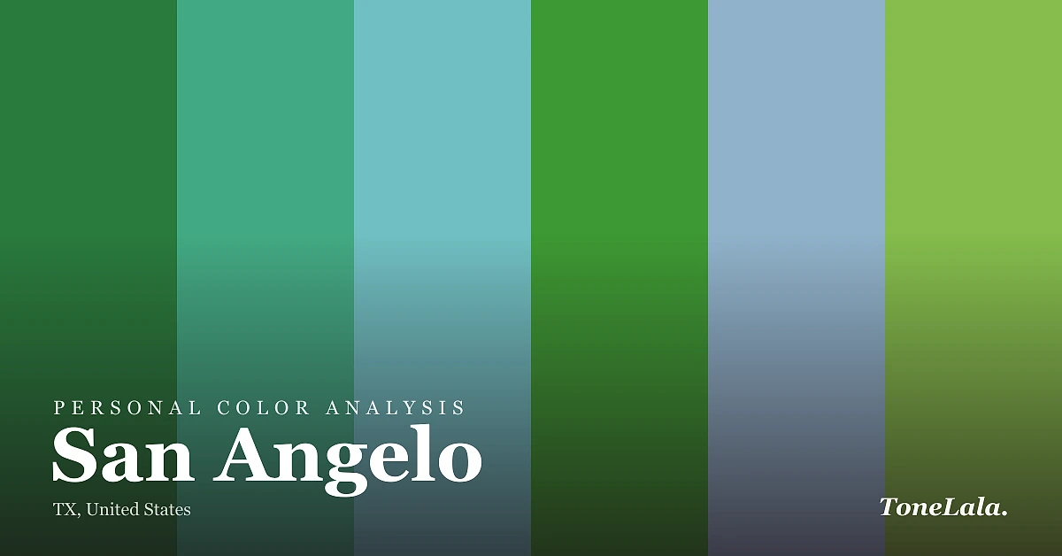 Personal color analysis in San Angelo — the San Angelo color palette by ToneLala