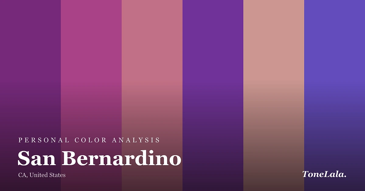 Personal color analysis in San Bernardino — the San Bernardino color palette by ToneLala