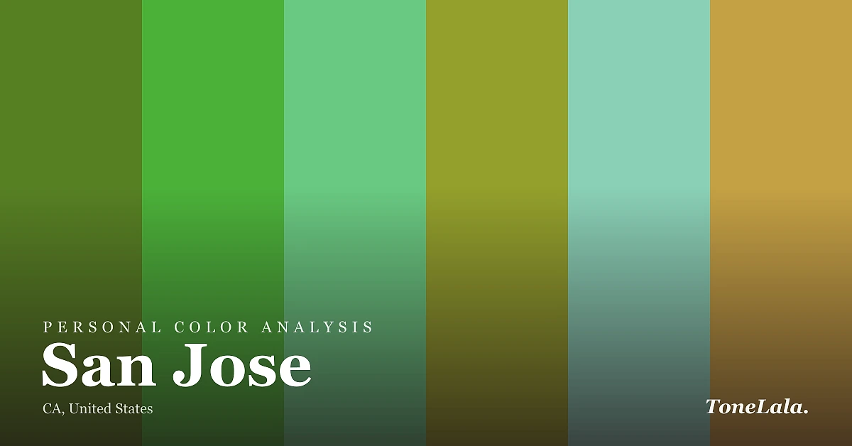 Personal color analysis in San Jose — the San Jose color palette by ToneLala