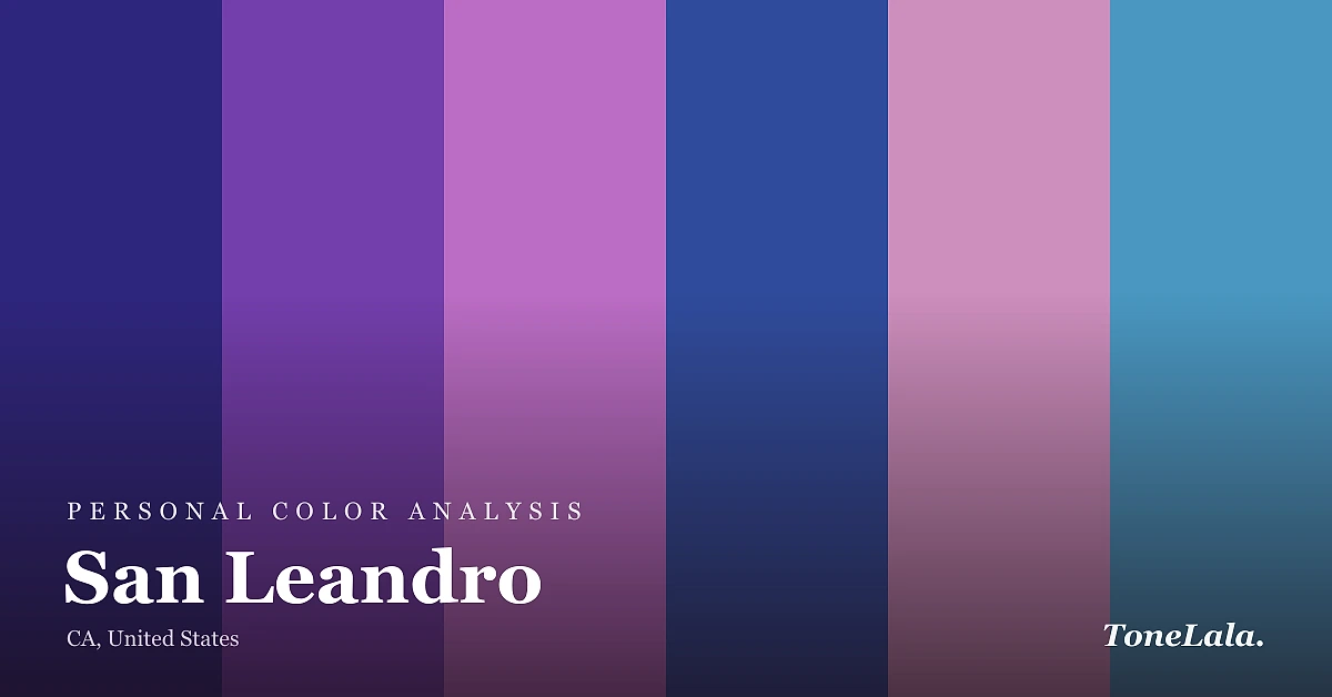 Personal color analysis in San Leandro — the San Leandro color palette by ToneLala