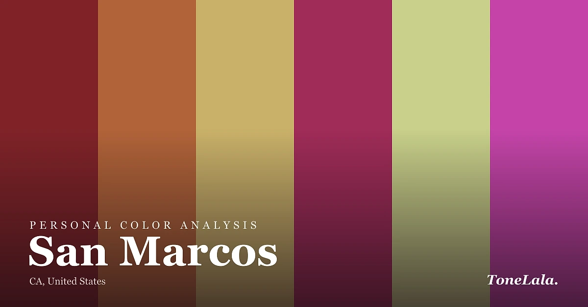 Personal color analysis in San Marcos — the San Marcos color palette by ToneLala