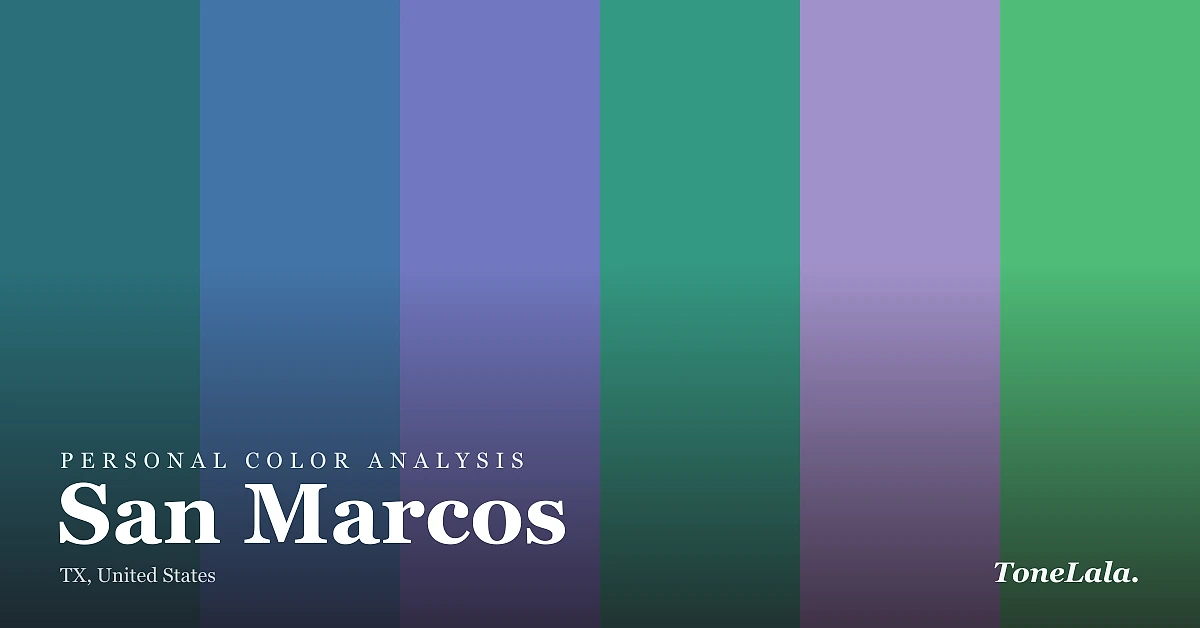 Personal color analysis in San Marcos — the San Marcos color palette by ToneLala