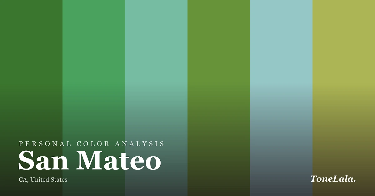 Personal color analysis in San Mateo — the San Mateo color palette by ToneLala