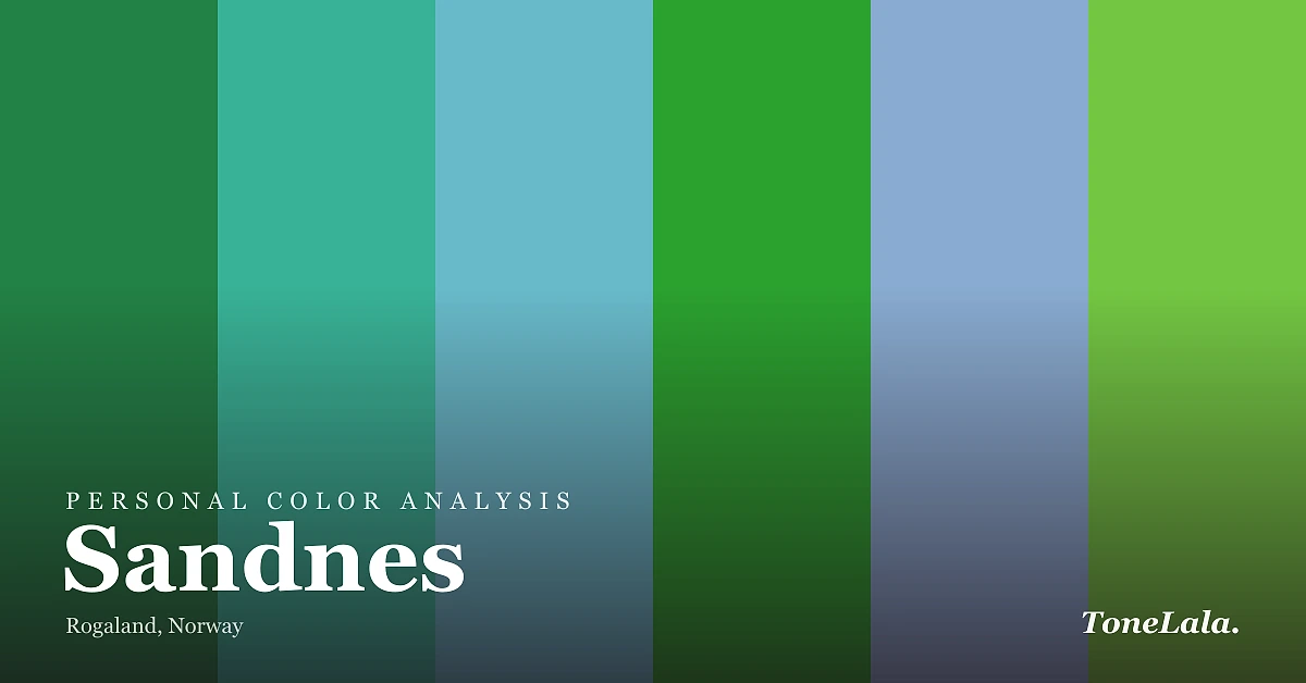 Personal color analysis in Sandnes — the Sandnes color palette by ToneLala
