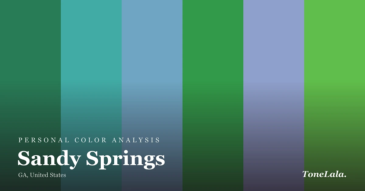Personal color analysis in Sandy Springs — the Sandy Springs color palette by ToneLala