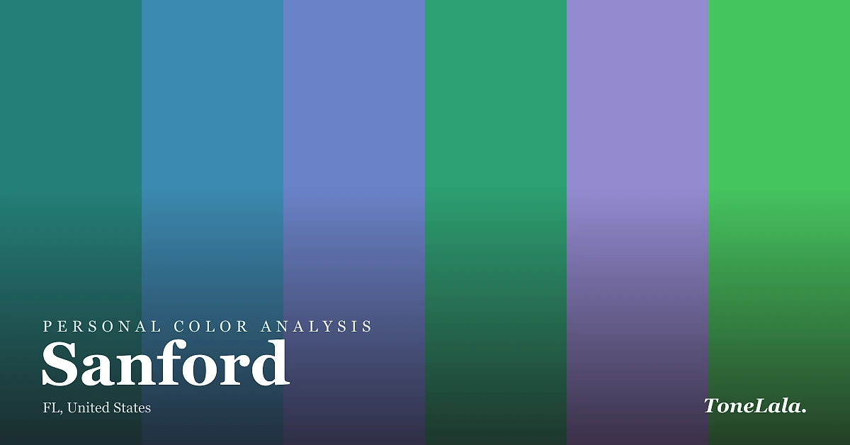 Personal color analysis in Sanford — the Sanford color palette by ToneLala