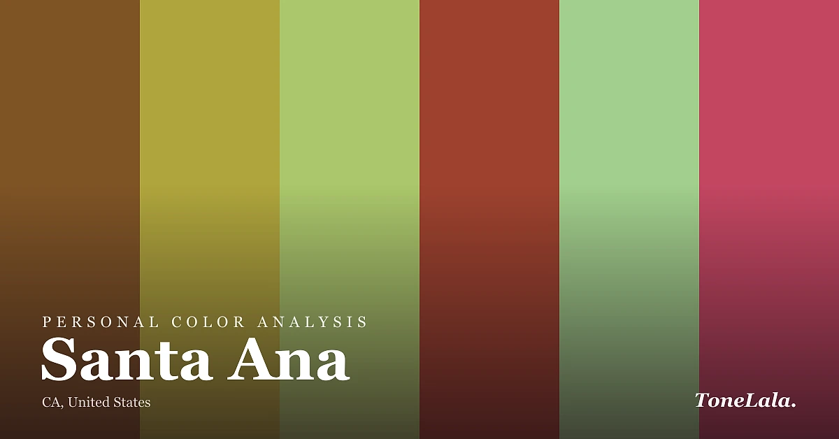 Personal color analysis in Santa Ana — the Santa Ana color palette by ToneLala