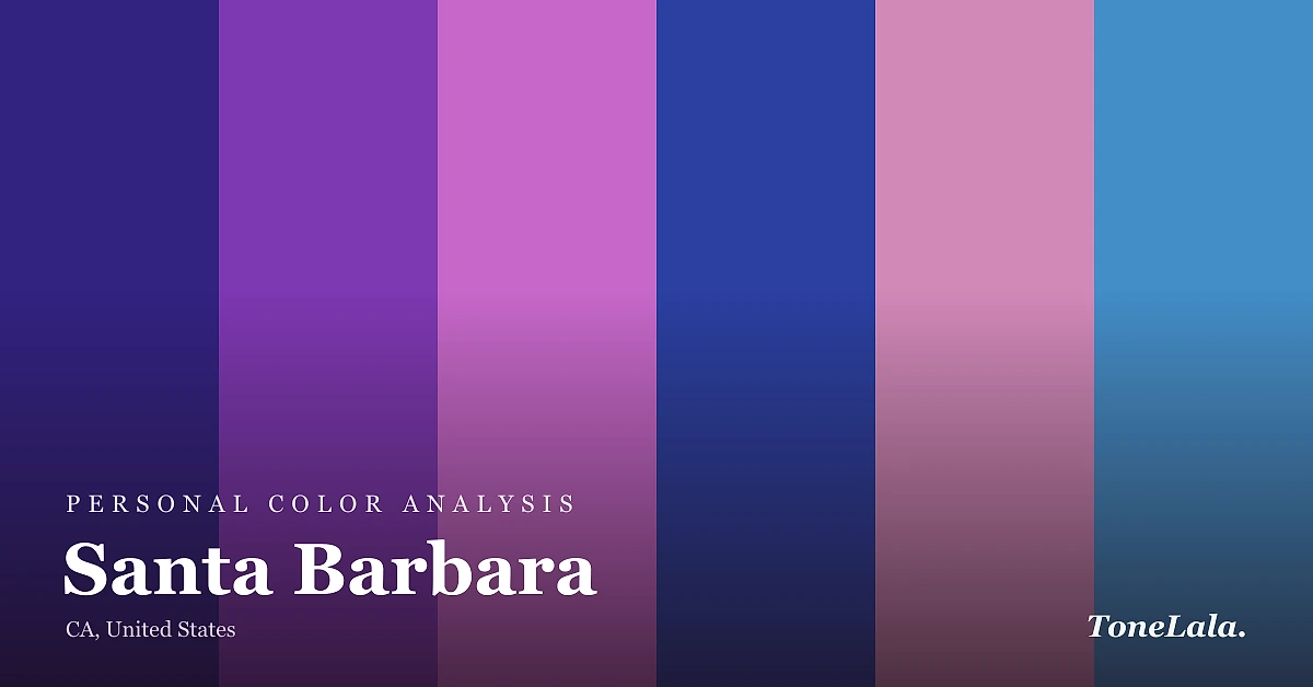 Personal color analysis in Santa Barbara — the Santa Barbara color palette by ToneLala