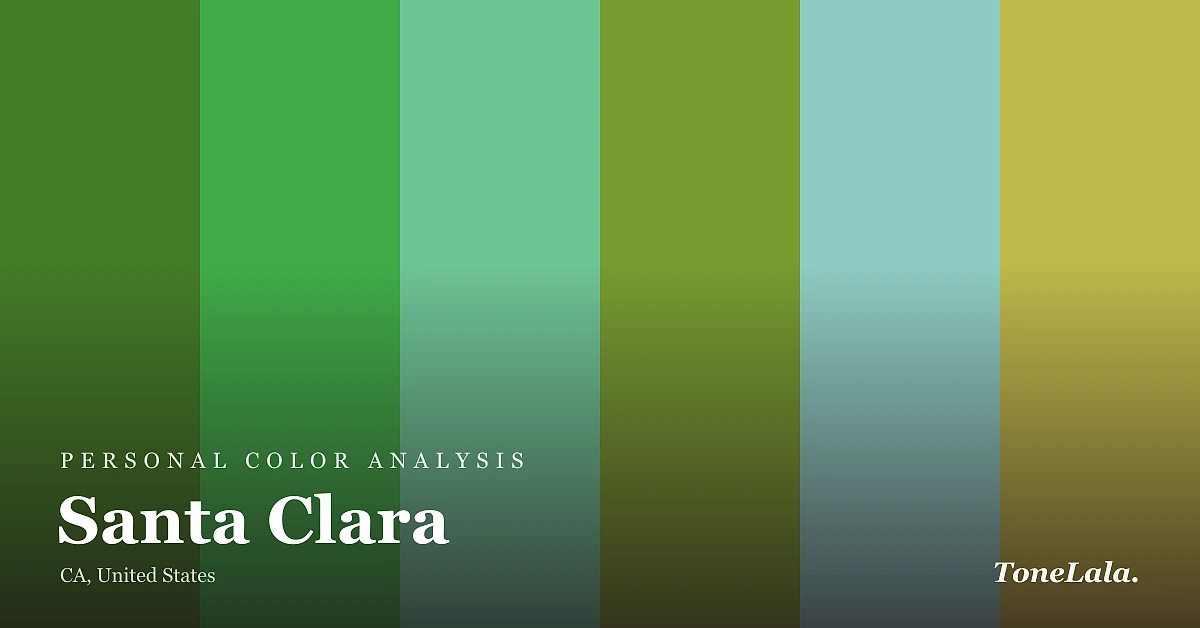 Personal color analysis in Santa Clara — the Santa Clara color palette by ToneLala
