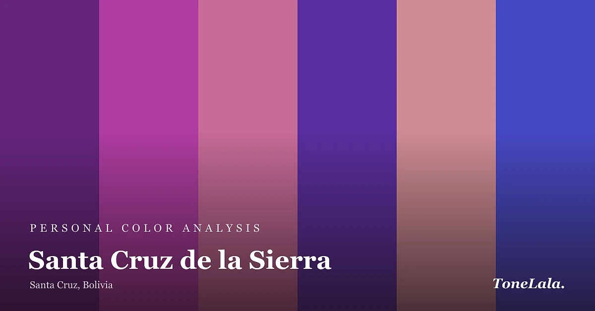 Personal color analysis in Santa Cruz de la Sierra — the Santa Cruz de la Sierra color palette by ToneLala
