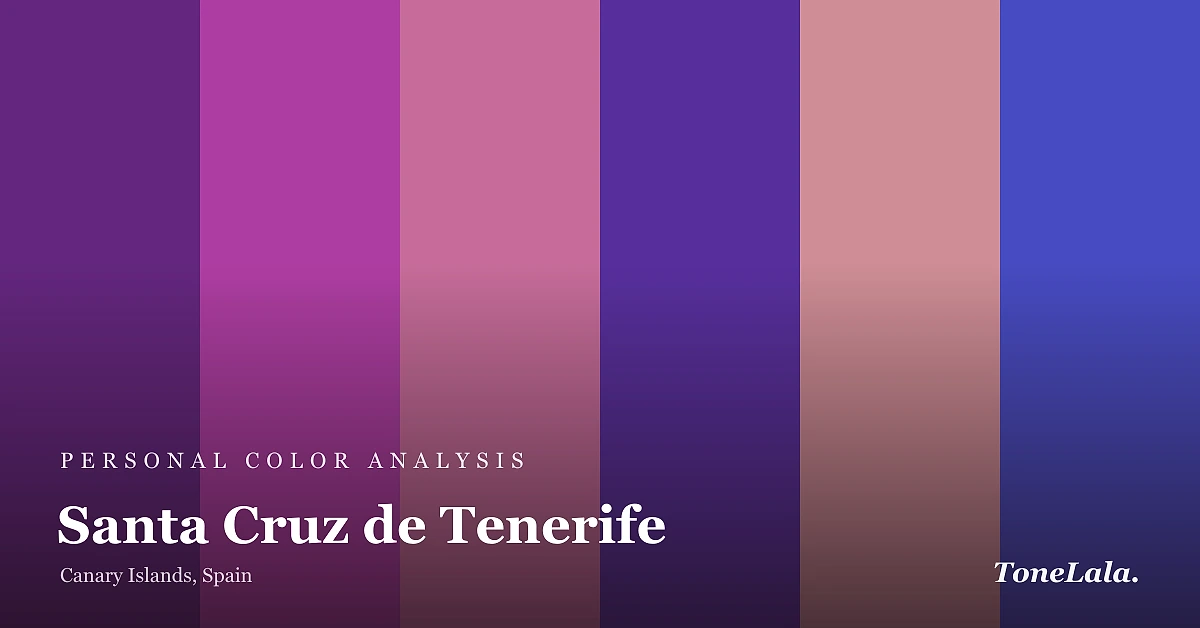 Personal color analysis in Santa Cruz de Tenerife — the Santa Cruz de Tenerife color palette by ToneLala