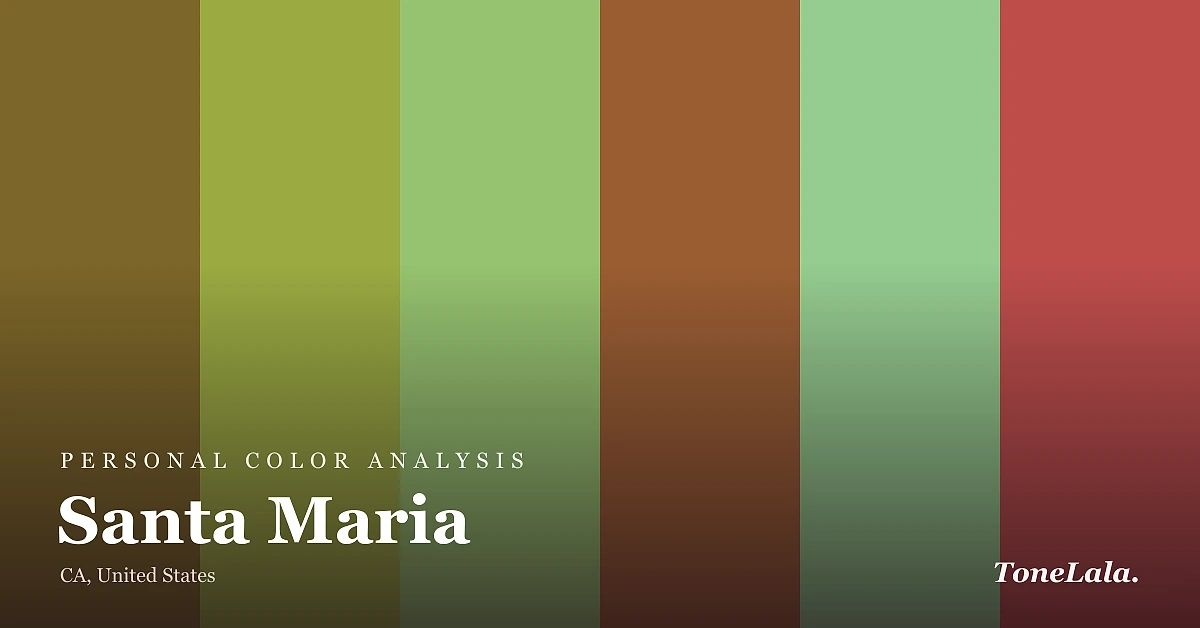 Personal color analysis in Santa Maria — the Santa Maria color palette by ToneLala