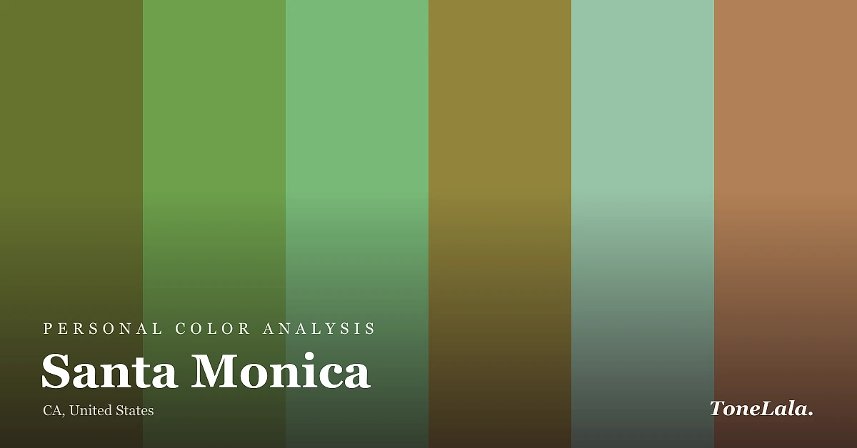 Personal color analysis in Santa Monica — the Santa Monica color palette by ToneLala