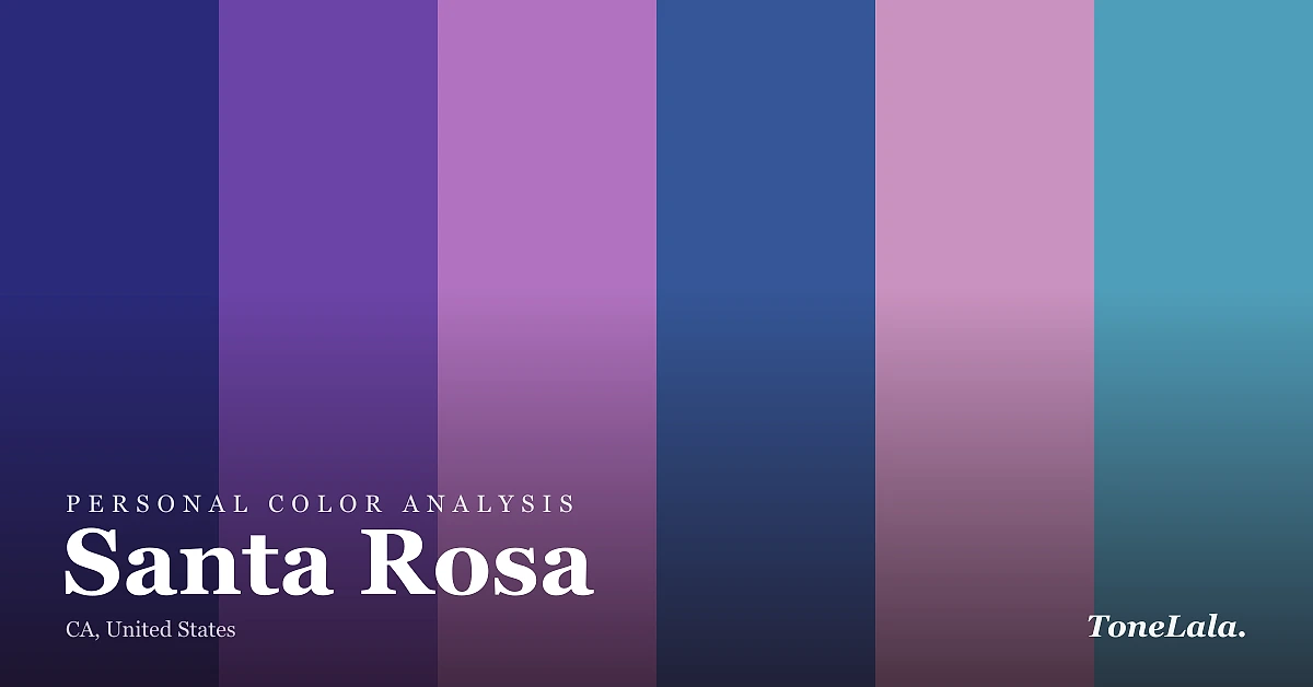 Personal color analysis in Santa Rosa — the Santa Rosa color palette by ToneLala