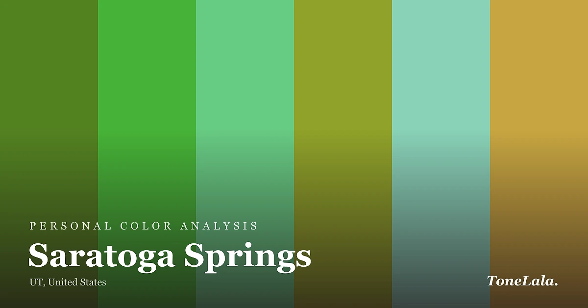 Personal color analysis in Saratoga Springs — the Saratoga Springs color palette by ToneLala
